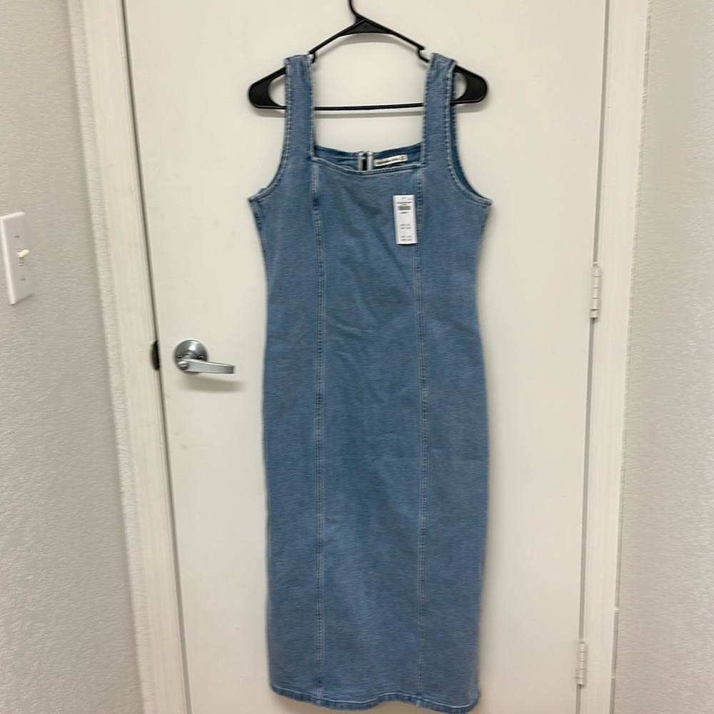 Abercrombie & Fitch Blue Denim Tank Dress